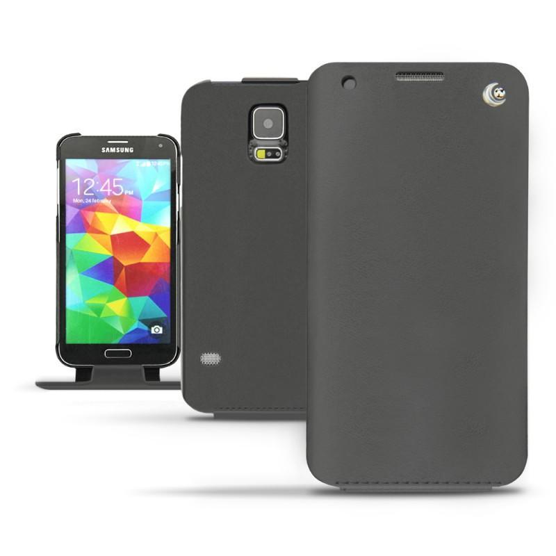 Housse cuir Samsung SM-G900 Galaxy S5  - Noir ( Nappa - Black ) 