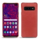Lederschutzhülle Samsung Galaxy S10+ - Cerise vintage ( Pantone 185C ) 