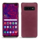 가죽 커버 Samsung Galaxy S10+ - Prune vintage ( Pantone 512C ) 