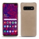 Samsung Galaxy S10+ leather cover - Taupe vintage ( Pantone 7530C ) 