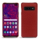 Funda de piel Samsung Galaxy S10+ - Tomate ( Pantone 187C ) 