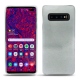 Samsung Galaxy S10+ leather cover - Platinium ( Pantone 877C ) 