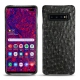 Custodia in pelle Samsung Galaxy S10+ - Autruche nero