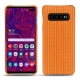 Coque cuir Samsung Galaxy S10+ - Abaca arancio