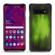 Samsung Galaxy S10+ leather cover - Vert Patine