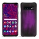 가죽 커버 Samsung Galaxy S10+ - Violet Patine