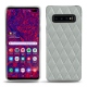 Lederschutzhülle Samsung Galaxy S10+ - Gris - Couture ( Nappa - Pantone W428C ) 