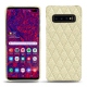 Lederschutzhülle Samsung Galaxy S10+ - Ivoire - Couture ( Sleek P C12 - White ) 