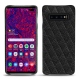 Samsung Galaxy S10+ leather cover - Ebène - Couture ( Sleek P C12 - Black ) 