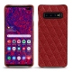 가죽 커버 Samsung Galaxy S10+ - Tomate - Couture ( Pantone 187C ) 