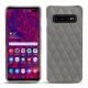 Coque cuir Samsung Galaxy S10+ - Acier vintage - Couture
