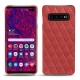Samsung Galaxy S10+ leather cover - Cerise vintage - Couture