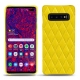 Samsung Galaxy S10+ leather cover - Jaune fluo - Couture