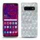 Coque cuir Samsung Galaxy S10+ - Platinium - Couture