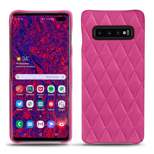 가죽 커버 Samsung Galaxy S10+Rose BB - Couture ( Pantone #DB599F )