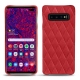 Coque cuir Samsung Galaxy S10+ - Rouge troupelenc - Couture