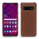 Coque cuir Samsung Galaxy S10+ - Marron délicat