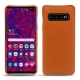 Coque cuir Samsung Galaxy S10+ - Orange vibrant