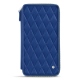 Cartella da viaggio - Anti-RFID / NFC - Bleu océan - Couture ( Nappa - Pantone 293C ) 