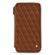 Organizador de viaje - Anti-RFID / NFC - Marron - Couture ( Nappa - Pantone 1615C ) 