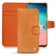Capa em pele Samsung Galaxy S10E - Mandarine vintage ( Pantone 165C ) 