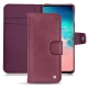Housse cuir Samsung Galaxy S10E - Prune vintage ( Pantone 512C ) 