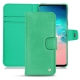 가죽 커버 Samsung Galaxy S10E - Menthe vintage ( Pantone 562C ) 