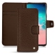 Housse cuir Samsung Galaxy S10E - Châtaigne ( Pantone 476C ) 
