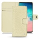 Lederschutzhülle Samsung Galaxy S10E - Ivoire ( Sleek P C12 - White ) 