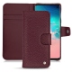 Housse cuir Samsung Galaxy S10E - Lie de vin ( Pantone 5115C ) 