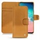 Housse cuir Samsung Galaxy S10E - Or Maïa ( Pantone 871C ) 