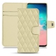Capa em pele Samsung Galaxy S10E - Beige - Couture ( Nappa - Pantone 7502C ) 