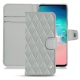 Capa em pele Samsung Galaxy S10E - Gris - Couture ( Nappa - Pantone W428C ) 