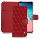 가죽 커버 Samsung Galaxy S10E - Rouge - Couture ( Nappa - Pantone 199C ) 