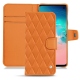 가죽 커버 Samsung Galaxy S10E - Orange - Couture ( Nappa - Pantone 1495U ) 