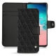 Housse cuir Samsung Galaxy S10E - Ebène - Couture ( Sleek P C12 - Black ) 