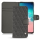 Lederschutzhülle Samsung Galaxy S10E - Anthracite - Couture ( Pantone 424C ) 