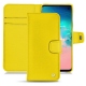 가죽 커버 Samsung Galaxy S10E - Jaune fluo