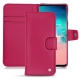 Capa em pele Samsung Galaxy S10E - Rose fluo
