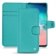 Capa em pele Samsung Galaxy S10E - Bleu fluo