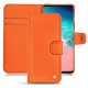 Custodia in pelle Samsung Galaxy S10E - Orange fluo