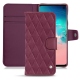 Housse cuir Samsung Galaxy S10E - Prune vintage - Couture