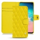Custodia in pelle Samsung Galaxy S10E - Jaune fluo - Couture