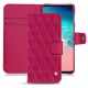 Lederschutzhülle Samsung Galaxy S10E - Rose fluo - Couture
