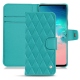 Custodia in pelle Samsung Galaxy S10E - Bleu fluo - Couture