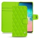 Lederschutzhülle Samsung Galaxy S10E - Vert fluo - Couture