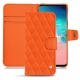 Lederschutzhülle Samsung Galaxy S10E - Orange fluo - Couture