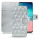 Housse cuir Samsung Galaxy S10E - Platinium - Couture
