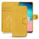 Housse cuir Samsung Galaxy S10E - Jaune soulèu