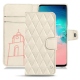 가죽 커버 Samsung Galaxy S10E - Blanc escumo - Couture
